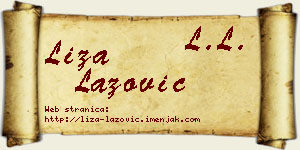 Liza Lazović vizit kartica